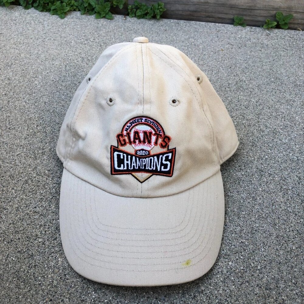 VTG 2020 NL West Champs San Francisco Giants Hat Men's Blue Wave MLB Khaki Cap​